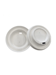 Şeker Kamışından Ekolojik Bardak Kapağı 90mm - 50 Adet - 2