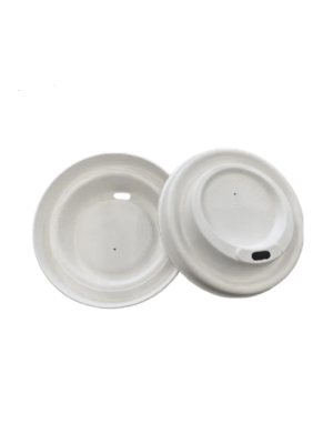 Şeker Kamışından Ekolojik Bardak Kapağı 90mm - 50 Adet - 2
