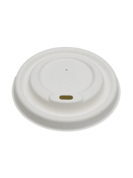 Şeker Kamışından Ekolojik Bardak Kapağı 90mm - 50 Adet - 1
