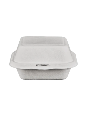 Şeker Kamışından Ekolojik Hamburger Kabı - 50 Adet - 1